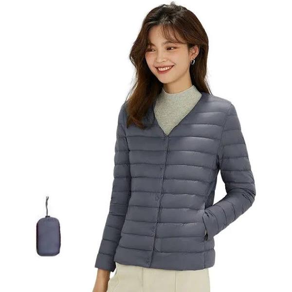 Lookbook Womens Down Jacket Packable Lightweight Two Wear Waterproof Coat-DarkBlue - 3XL - AfterPay & zipPay Available