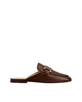 David Jones Tod's Mules in Leather in Brown, Size 34 EU