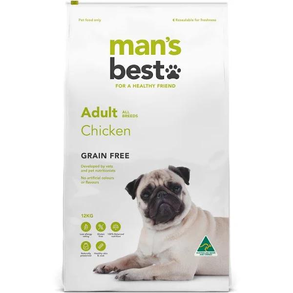 Man's Best Grain Free Chicken Adult Dog Food 12kg