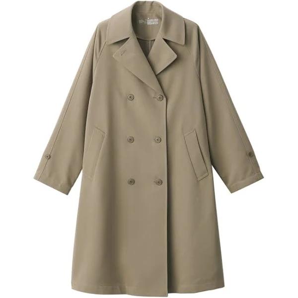 MUJI Women's Water Repellent Trench Coat | Jackets & Coats Beige / L