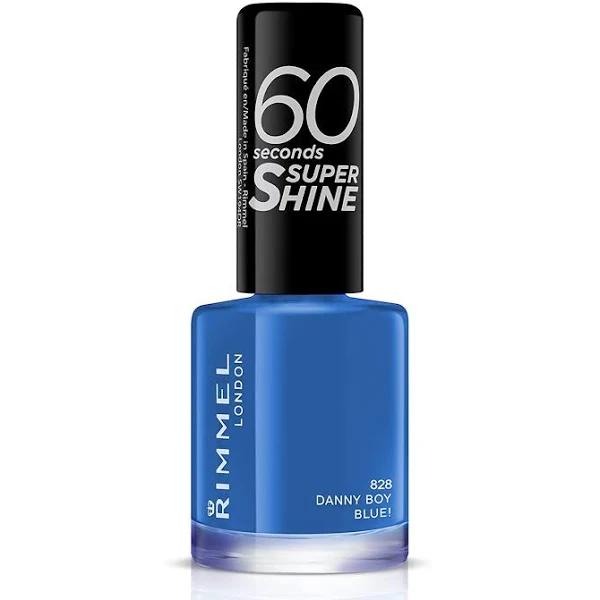 Rimmel London 60 Seconds Super Shine Nail Lacquer 828 Danny Boy Blue