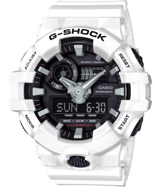 G-Shock GA-700 Ana-Digi White Black Men's Watch