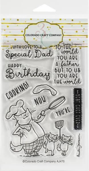 Colorado Craft Company Clear Stamps 4"X6" Dad's Cooking