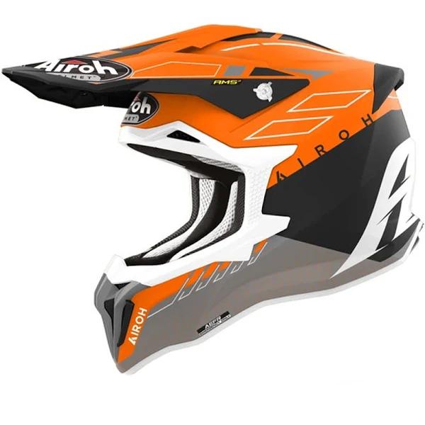 Airoh Strycker Skin Motocross Helmet, Orange, Size XS