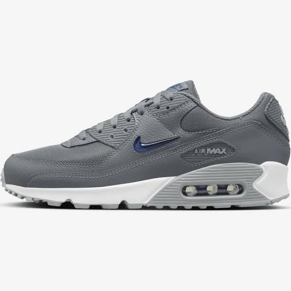 Nike Air Max 90 - Cool Grey/Light Smoke Grey/White/Deep Royal Blue - 11