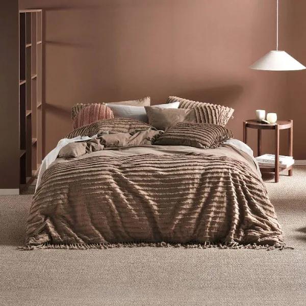 Linen House Dunaway Quilt Cover Set (Timber) - King