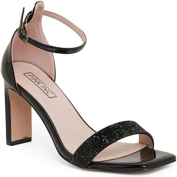 Pink Inc Hope Black Patent Sandals Black 38