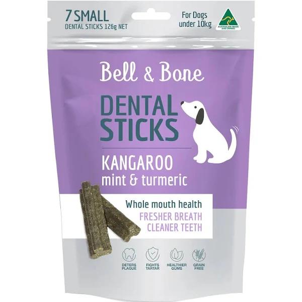 Bell & Bone Kangaroo, Mint and Turmeric Dental Sticks Small