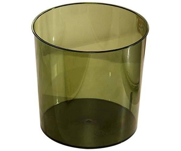 Recycling Bin Clear Trash Can Garbage Office Plastic Containers Round