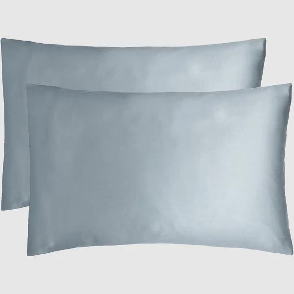 Bambury Bamboo Satin Pillowcases Slate Blue