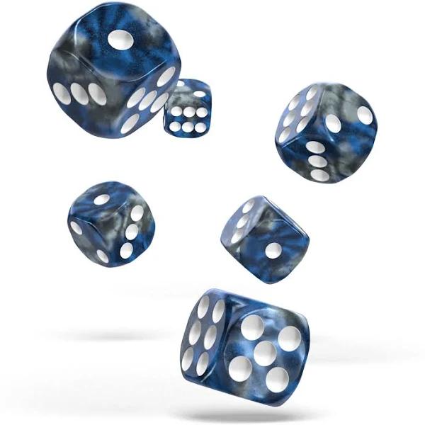 Oakie DOAKIE Dice D6 16 mm GemiDice - Liquid Steel (12)