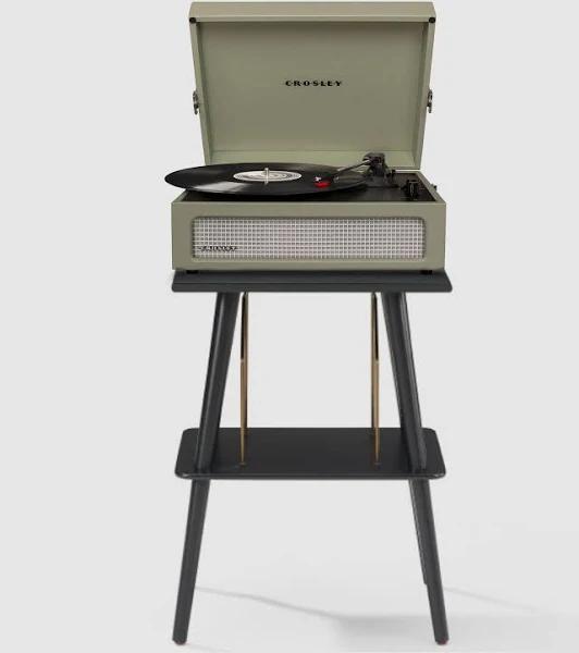 Crosley Voyager Bluetooth Portable Turntable + Entertainment Stand Bundle - Sage