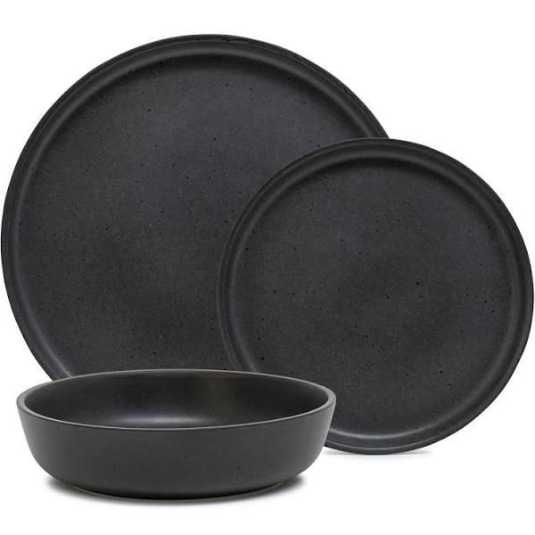 Salt & Pepper Industry 12 Piece Dinner Set Black