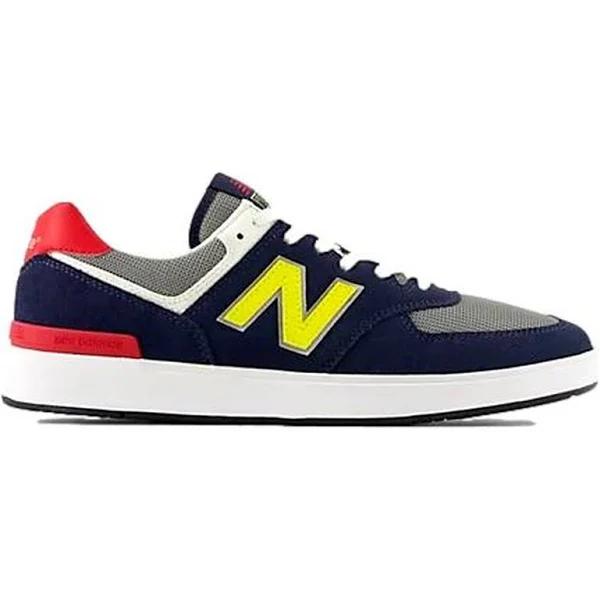 New Balance Court 574 Trainers Navy Blue Yellow White - 40.5