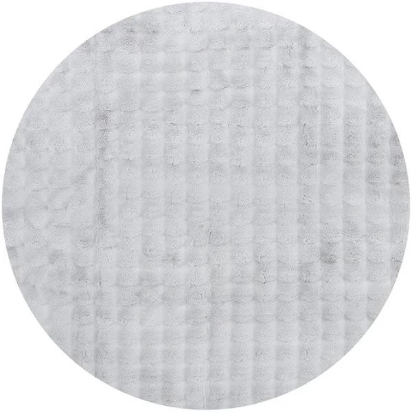 Bubble Silver - Machine Washable Rug 100 x 100cm Round