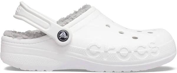 Crocs Baya Lined Clog; White / Light Grey, W7/M5