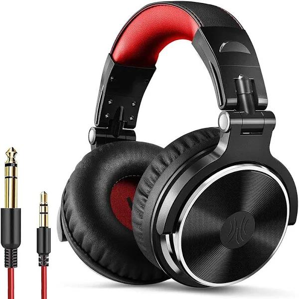 Oneodio Over Ear Headphone Wired Bass Headsets with 50mm Driver Foldable Lightweight Headphones with Shareport and Mic For Recording Monitoring