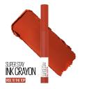 Maybelline Superstay Ink Crayon Lipstick Spiced Up - Rise to The Top