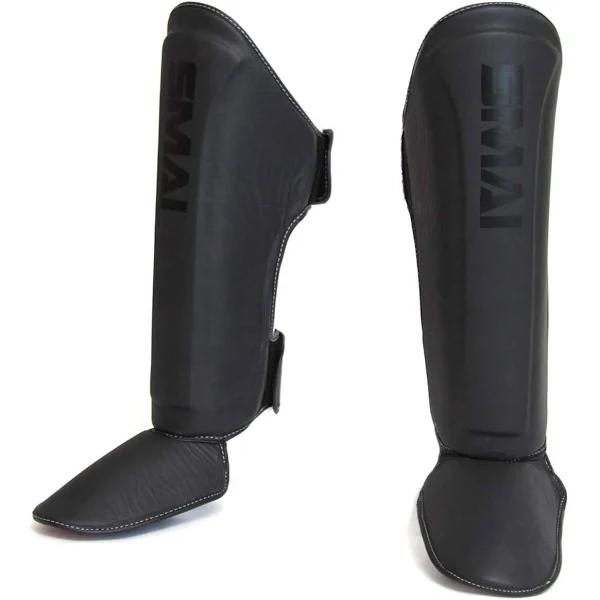 SMAI Elite85 Muay Thai Shin Guards - L - Black