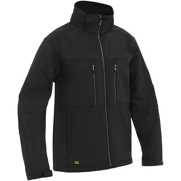 Bisley Flex & Move Hooded Soft Shell Jacket (BJ6570) Black / 6XL