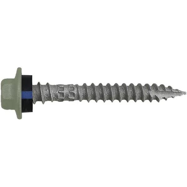 12G (5.50mm) x 50mm Neo Pale Eucalypt Hex Flange Timber T17 Top Grip Roofing Screw Galvanised