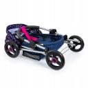 Bayer Cosy Doll Pram - Dark Blue With Pink Hearts