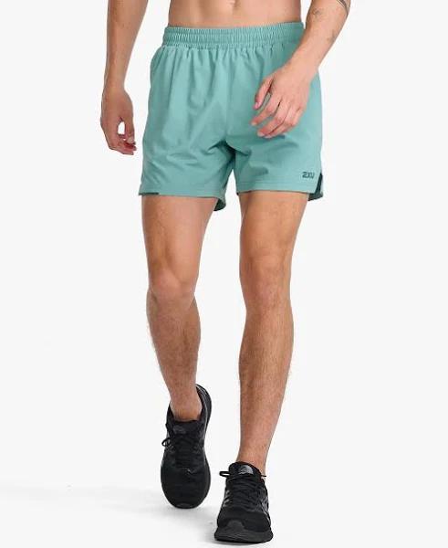 Aero 5" Shorts, 2XU, XS, Raft/Pine Reflective, Male