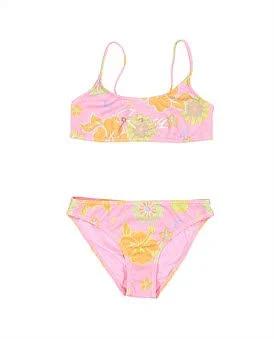 David Jones Roxy Beach Wanderer Two Piece in Pink, Size 14 Y