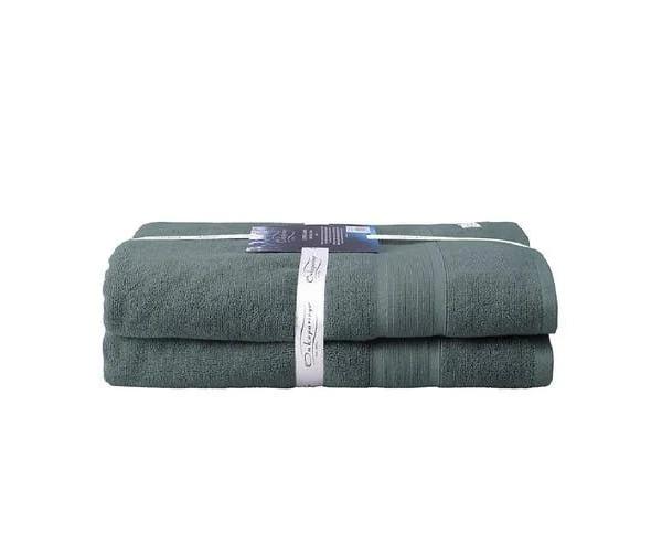 2pk Ultimate Alanya Cotton Bath Sheet/Towel 550GSM Highly Absorbent Slate