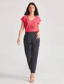 Katies Woven Tie Waist Ankle Pants - Abstract Spot - Womens Trousers - Size 20 - Ezibuy