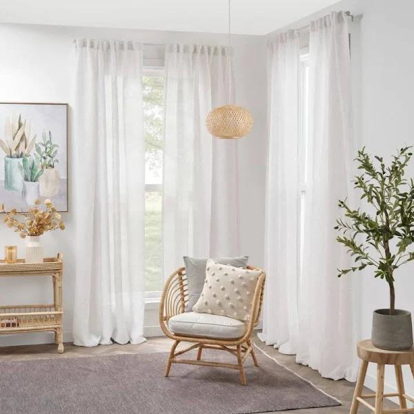 KOO Westwood Fern Sheer Concealed Tab Top Curtains