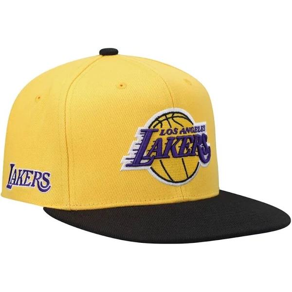 Mitchell & Ness Gold/Purple Los Angeles Lakers Side Core 2.0 Snapback Hat