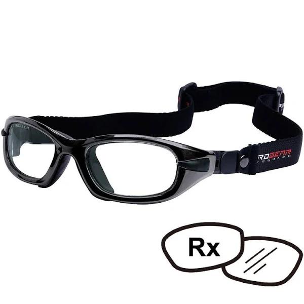 Progear Adults XL Sports Goggles EG-XL1041 Strap - Shiny Metallic Black 01 - XL Size 57