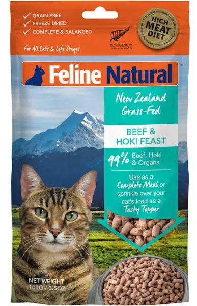 Feline Natural Beef & Hoki Feast Freeze Dried Cat Food 100g