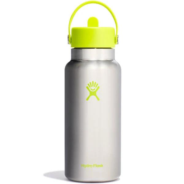 Hydro Flask 32-Ounce Wide Mouth Flex Straw Cap Water Bottle Green