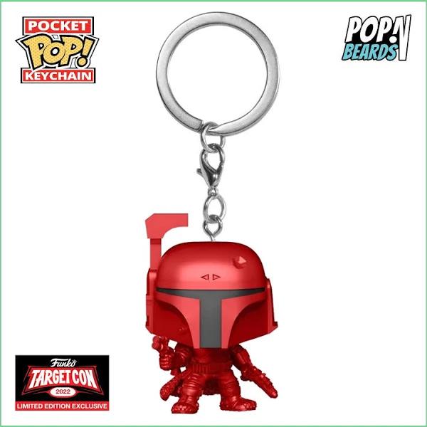 Star Wars: The Mandalorian - Boba Fett Red Pocket Pop! Keychain