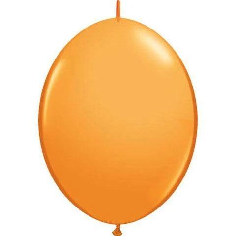 Qualatex 65221 Quick Link Latex Balloons, 12", Orange