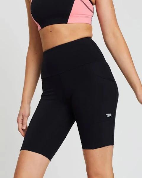 Running Bare Womens Power Move Bike Tight, 14 / Black