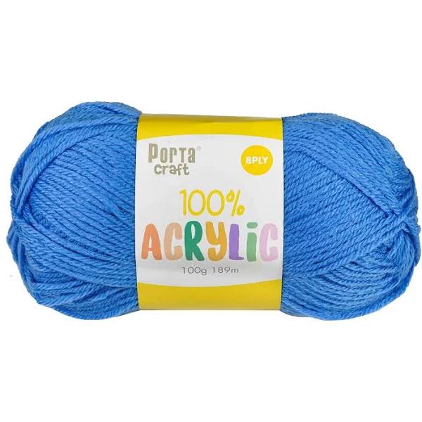 Acrylic Yarn 100g 189m 8ply - True Blue