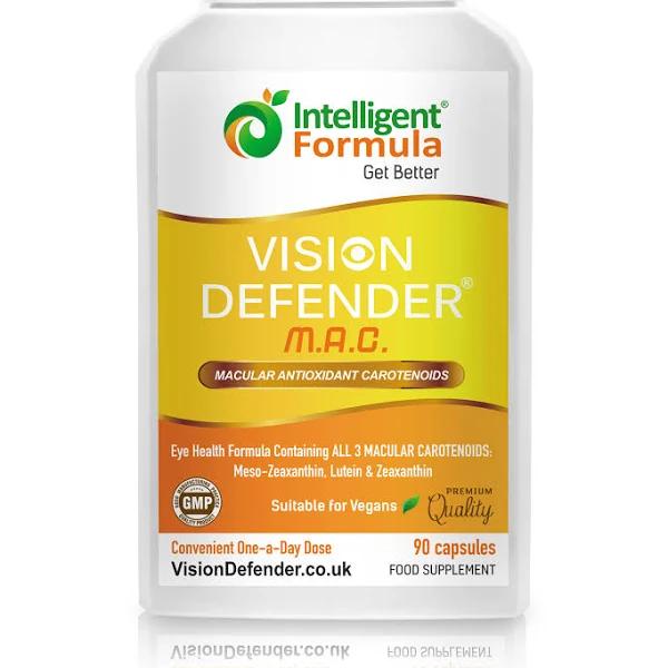 Lutein, Zeaxanthin & Meso-Zeaxanthin Eye Supplement: Vision Defender MAC-Shield Your Eyes, Save Your Eyesight, Vegan/Vegetarian Antioxidant