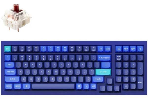 Keychron Q5 96% RGB Gateron G Pro Brown Fully Assembled Hot-Swappable QMK Custom Mechanical Keyboard Navy Blue