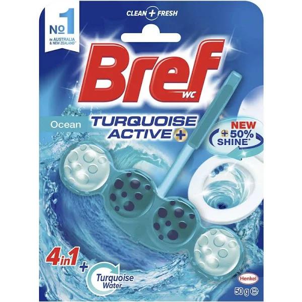 Bref Turquoise Active Toilet Cleaner Block Ocean