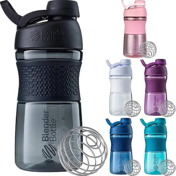 BlenderBottle SportMixer Shaker Bottle Perfect For Protein Shakes and Pre Workout, 20-Ounce, Rose