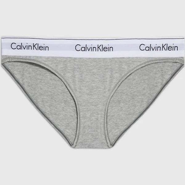 Womens Calvin Klein Modern Cotton Bikini Briefs - Grey