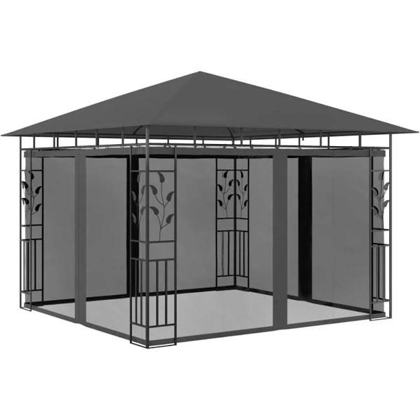 Gazebo with Mosquito Net 3x3x2.73 M Anthracite 180 g/m²