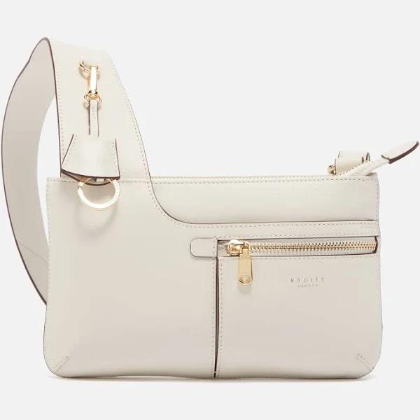 Radley Pockets Icon Leather Mini Crossbody Bag White