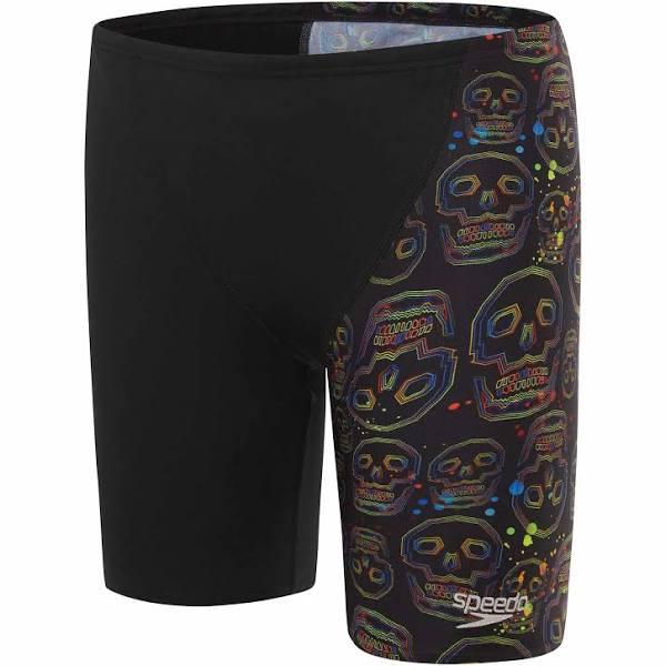 Speedo Boys Skull V Cut Jammer Black 14