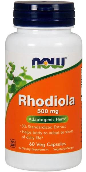 Now Foods Rhodiola 500 MG 60 Veg Capsules