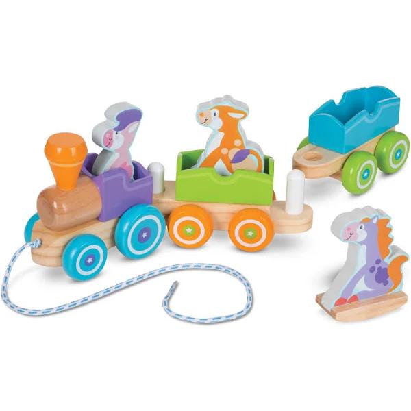 Melissa & Doug - First Play - Rocking Farm Animals Pull Train