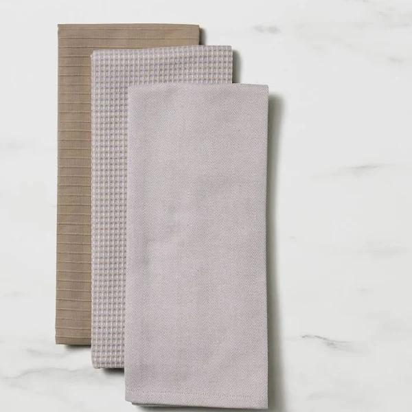 Salisbury & Co Hampstead Tea Towel Set of 3 White/Grey